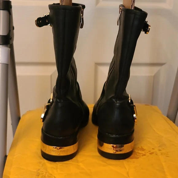 Black Vince Camuto Winchell Moto Boots - Picture 5 of 6